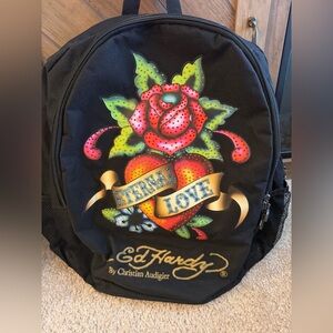 Ed hardy Y2K Eternal love By Christian Audigier sample Piece- Backpack Rare